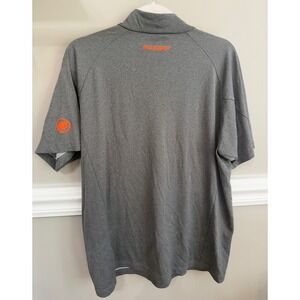 Mammut Mens XL Gray Polo Performance Hiking T-Shirt Raglan Sleeve Orange Tee